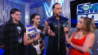 Damian Priest, Rhea Ripley & Dominik Mysterio hablan en Backstage - WWE Smackdown 14/04/2023 Español
