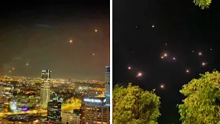 Tel Aviv: Iron Dome filmed intercepting barrage of rockets over Israel