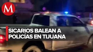 Grupo armado dispara contra policías en Tijuana, uno resultó herido