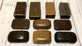 ASMR Soap/ cutting tar soap/ резка дегтярного мыла