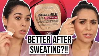 Didn't Expect This!! L’Oreal Infallible Powder Foundation COMBO SKIN Review