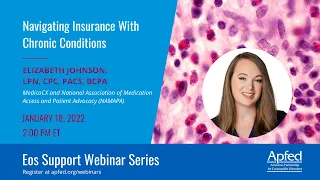 Navigating Insurance With Chronic Conditions | APFED Eos Support Webinar Series