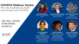 Covid-19 Webinar Series Session 7: The New Business as Usual? Environment and COVID-19