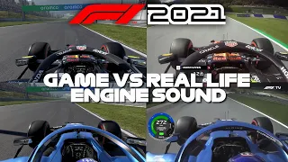 F1 2021 VS REAL LIFE ENGINE SOUND COMPARISON (All 4 Engine Manufacturers)