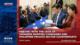 Meeting with the CEOs of Japanese Shipping Companies and Philippine Private Sector Counterparts