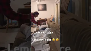 Lemon juice prank while sleeping