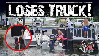 Man Loses Truck at Boat Ramp ! Crazy Day at Black Point Marina (Chit Show)