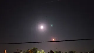 spacex rocket Crossing by the moon 🌝 May 23rd 24