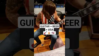 GUITAR + BEER = USA #guitarist #guitarplayer #guitarsolo #guitar #guitarra #studio #rockstar #gibson