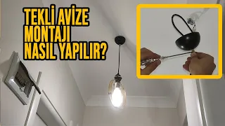 Tekli Camlı Sarkıt Avize Montajı Nasıl Yapılır?