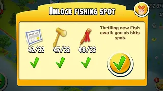 Hay day : unlocking all land of fishing area 🎣🐟