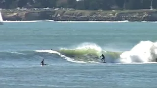 Santa Cruz Harbor .The Million Dollar Wave. Surfing