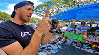 Found a Vintage Fishing Reel at the Swap Meet / Will It Work? / Hawaii Vlog