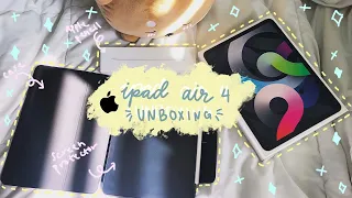  ipad air 4 2020 + accessories (apple pencil 2nd gen. and more!) chill/asmr unboxing and setup 📦 ✨