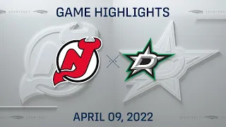 NHL Highlights | Devils vs. Stars - Apr. 9, 2022