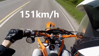 KTM EXC 125 0-100km/h and Top Speed