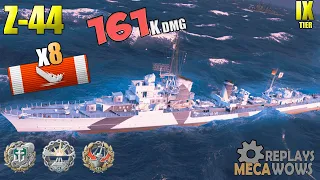 Destroyer Z-44 8 Kills Suspenseful Second Half Of The Battle | World of Warships