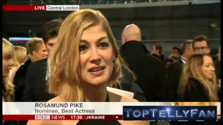 Rosamund Pike (Gone Girl) - BAFTA Interviews (BBC News, 8.2.15)