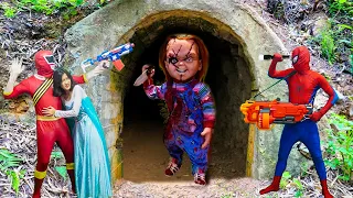 Zombie Defeat Killer Clown| Squad Superheroes SEAL X Warriors Nerf Gun Fight