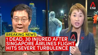 Singapore Airlines flight hit by turbulence, 1 dead