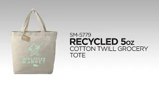 SM-5779 Recycled 5oz Cotton Twill Grocery Tote