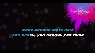 Bade Achhe Lagte Hain  Unplugged Karaoke  ( Amit Kumar jee )