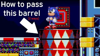 2 ways how to pass Barrel in Sonic Origins (Carnival Night Zone ~ Sonic 3 & Knuckles)