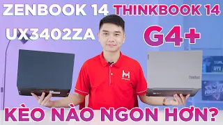 So sánh Zenbook 14 UX3402ZA với ThinkBook 14 G4+ (2022) - Ultrabook cao cấp | LaptopWorld