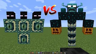 what if you create an ENDER BOSS vs WARDEN GOLEM in MINECRAFT (part 44)