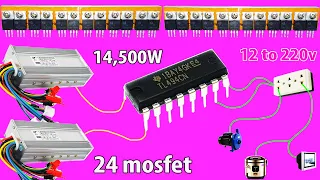 How to make a simple inverter 14.500W, 12 to 220v IRF 3205, creative prodigy #25