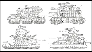 Drawing Cartoon Tanks Battle Of Hybrid Part 1 - Cartoons About Tanks
