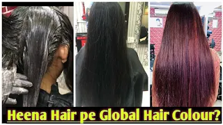 Heena wale Hair pe Global Hair Colour Kaise kare/In Hindi/ tutorial/ step by step/matrix Loreal/2020