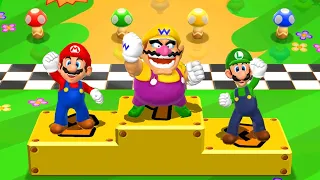 Mario Party 9 Minigames - Mario vs Luigi vs Birdo vs Wario