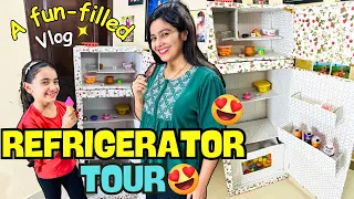 Samayra’s Refrigerator Organization Tour😍| Kitchen Play | Cooking Game #samayranarula #vlog #tour