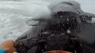 jumping huge yacht waves on sea-doo 300 rxp X I FALL HARD