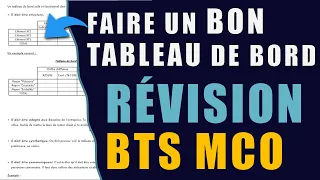 Révisions du BTS MCO #9 : Comment faire un BON Tableau de Bord en GESTION ? Analyse des performances