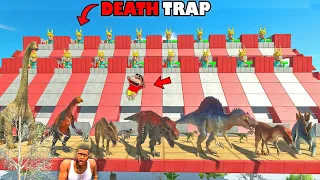 SHINCHAN Impossible DEATH TRAP vs CHOP and AMAAN in Animal Revolt Battle Simulator | WHO CAN PASS ?