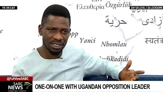 Sophie Mokoena in conversation with Ugandan opposition politician, Bobi Wine