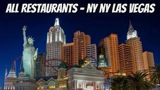 All Restaurants at New York New York Las Vegas