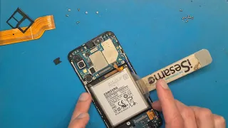 samsung a40 battery replacement and disassembly original battery