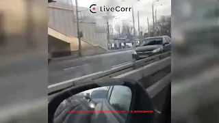 Горят троллейбусные провода в Москве