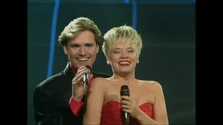 Eitt lag enn - Stjórnin - (HQ) Iceland 1990 - Eurovision songs with live orchestra