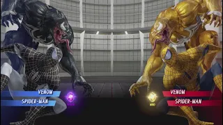 Venom and Spider-man vs Gold Venom and Spider-man - MARVEL VS. CAPCOM: INFINITE