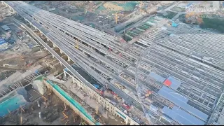 Track-laying of Beijing-Xiong'an intercity railway completed