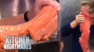 Gordon Finds Salmon That Looks Like It's Been Attacked By Cats | Kitchen Nightmares