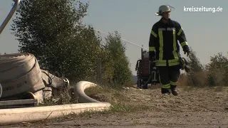 Moorbrand in Meppen: Schlauch aufgeschlitzt