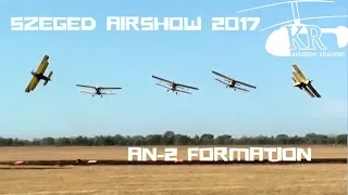 An-2 formation at Szeged Airshow 2017