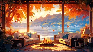 Cozy Autumn Lake House 🍁 Fall Lofi 2023 🍁 Autumn Lofi Vibes To Make You Relax At The Weekend