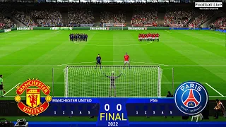 UEFA Champions League Final 2022 Penalty Shootout | Man United vs PSG | Ronaldo vs Messi || PES 2021