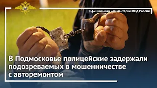 Ирина Волк: В Подмосковье полицейские задержали подозреваемых в мошенничестве с авторемонтом